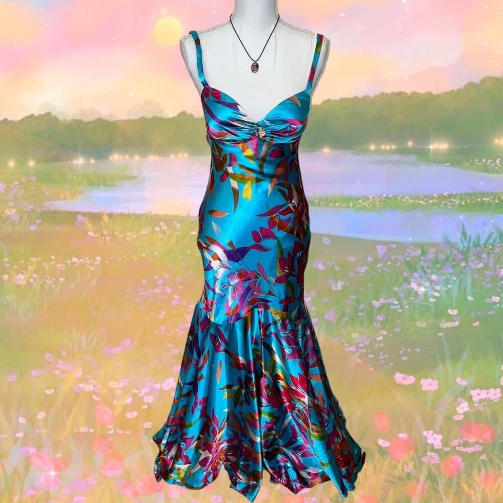 Tropical Hawaiian formal prom dress